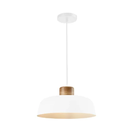 witte Scandinavische ronde hanglamp