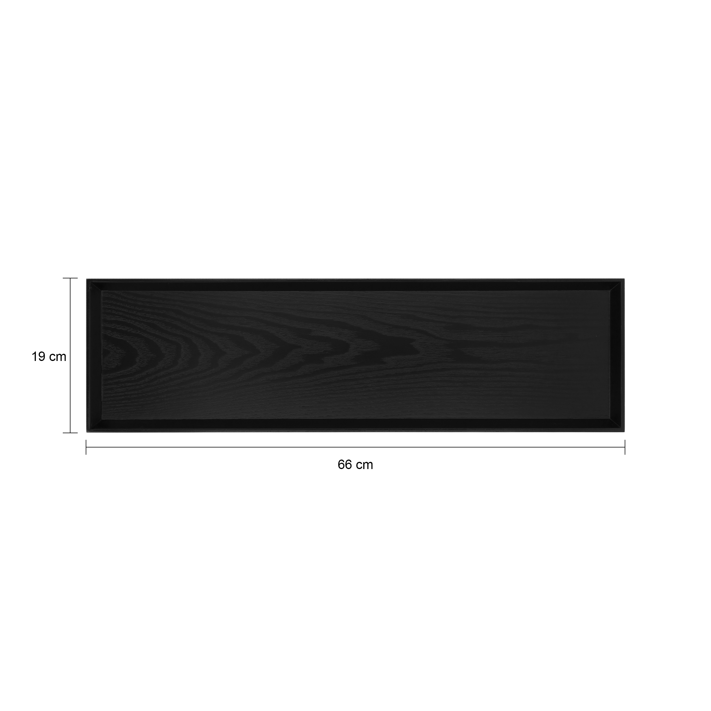 onbetaald Afvoer tv Dienblad rechthoek hout zwart | 19 x 33 cm | QUVIO