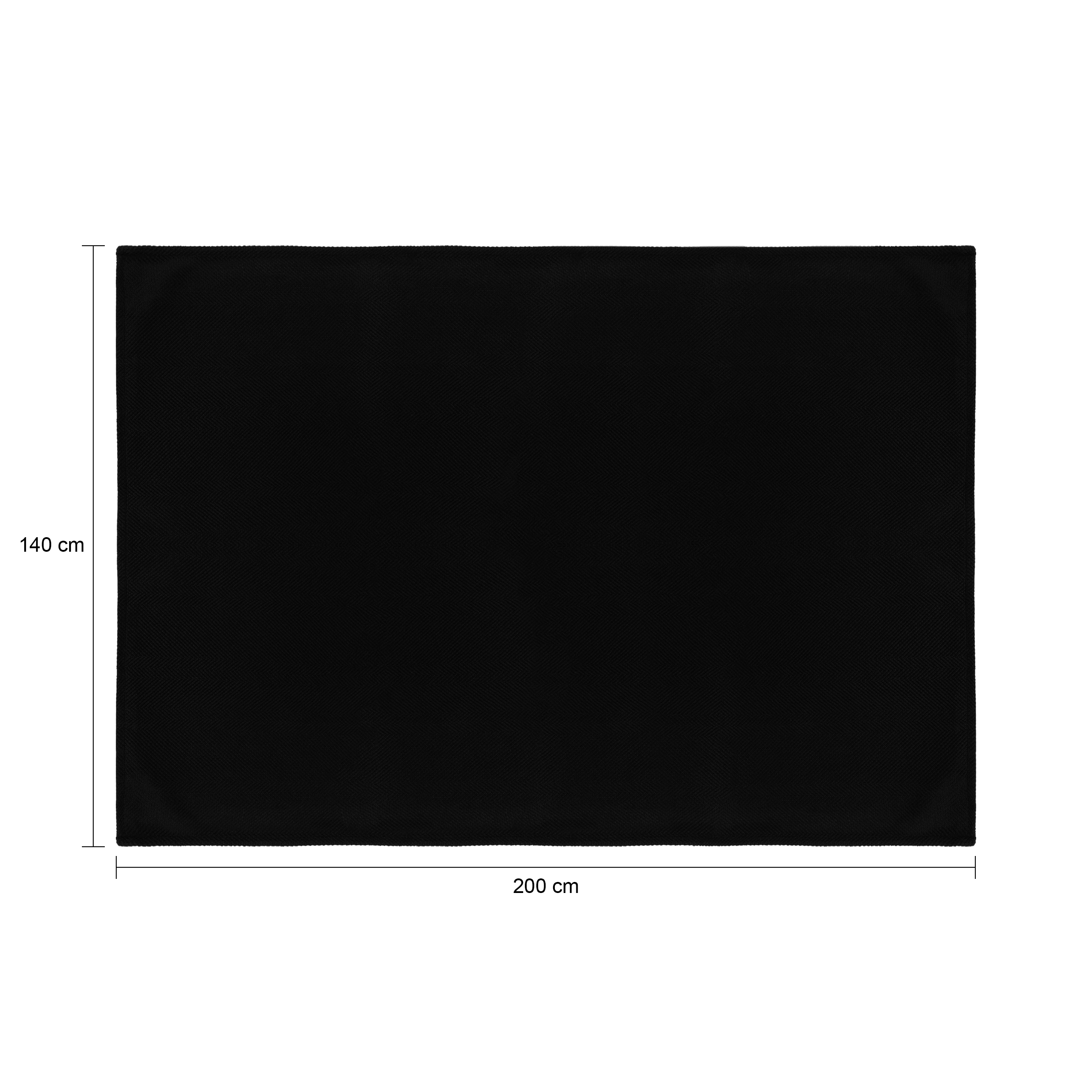 breedte Calligrapher vochtigheid Tafelkleed katoen zwart | 140 x 200 cm | QUVIO