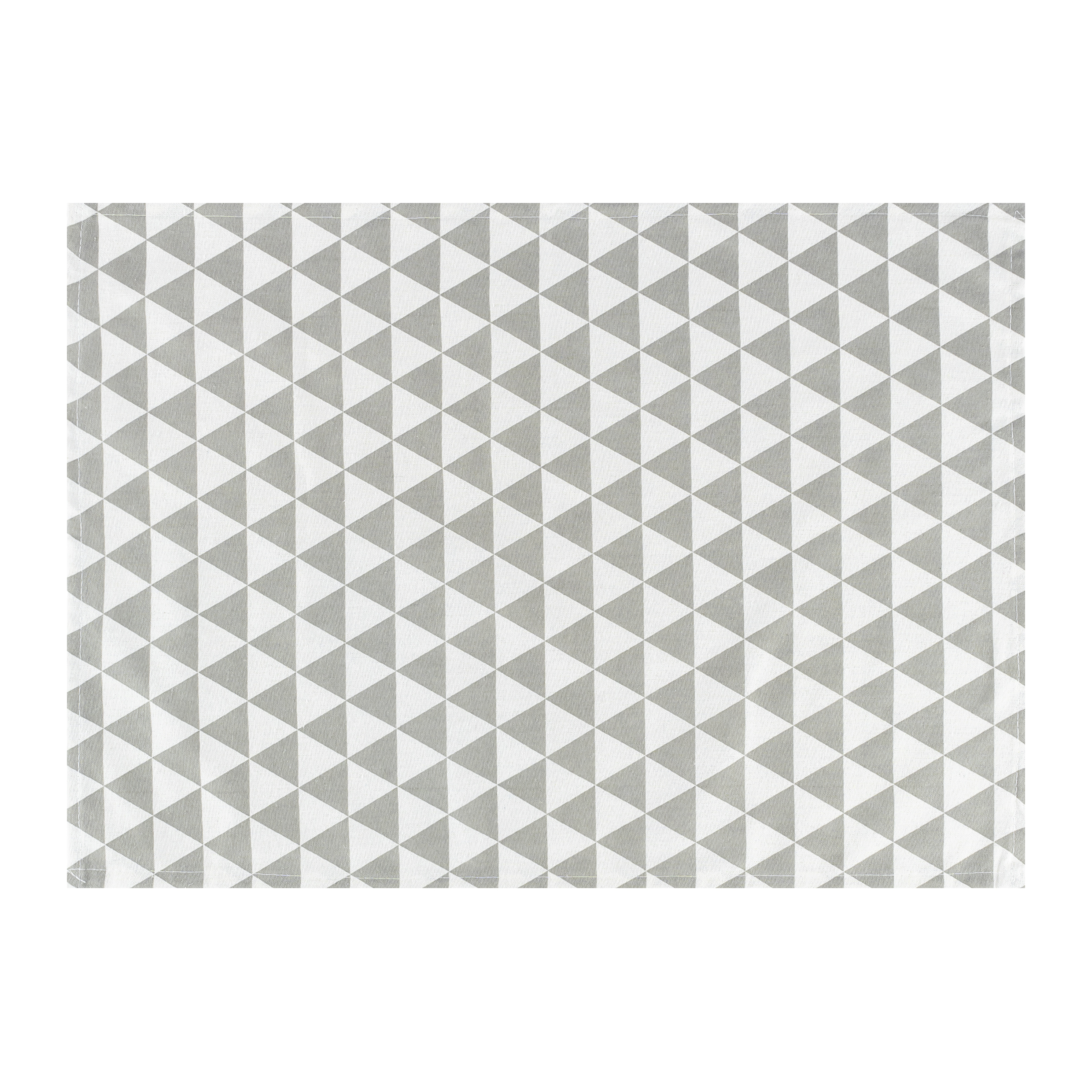 theedoek driehoek patroon grijs en wit