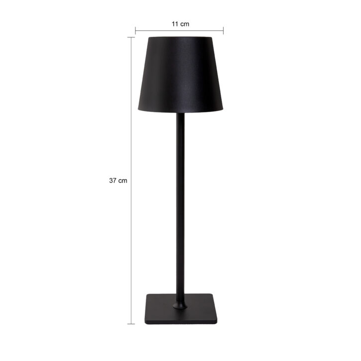Dimbare tafellamp - Draadloze tafellamp - Zwart