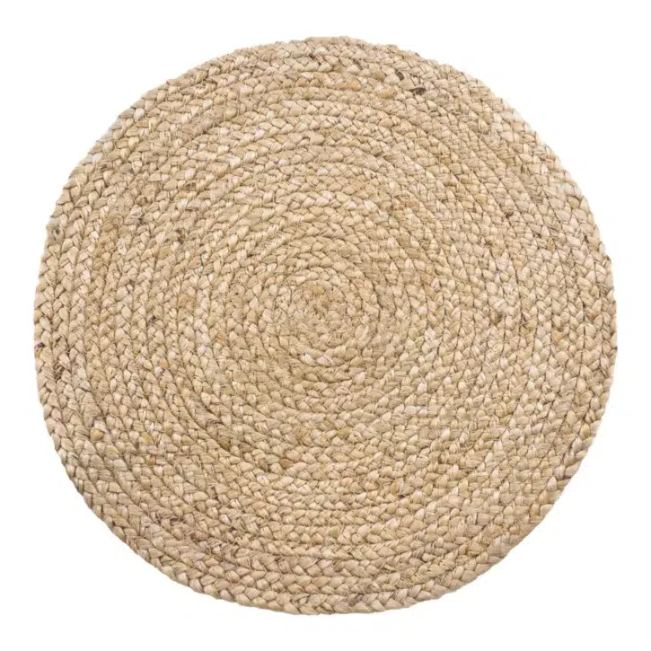 ronde jute placemats, set van vier ronde jute placemats, placemats, Jute, jute placemats, ronde ,