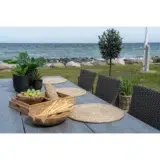 ronde jute placemats, set van vier ronde jute placemats, placemats, Jute, jute placemats, ronde ,