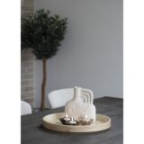 Beige vaas met organische vorm, vaas, beige keramische vaas, decoratieve vaas, bloemenvaas,