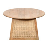 ronde salontafel, Salontafel, rotan, FSC gecertificeerd mangohout, salontafel rotan