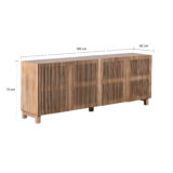 dressoir, naturel dressoir, houten dressoir, wandkast, dressoir hout - Afmeting