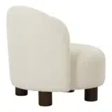 bouclé loungestoel, bouclé fauteuil, fauteuil, fauteuil wit, witte fauteuil, ronde fauteuil, bouclé stof