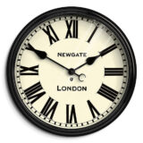 Black Station Wall Clock - Roman Numeral - Classic Large - Newgate Battersby CLJ71K