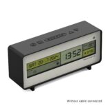 Digital Alarm Clock with Black, Yellow, White & Grey LCD Display - Futurama - LCD-FUTUR2 - with cable connected