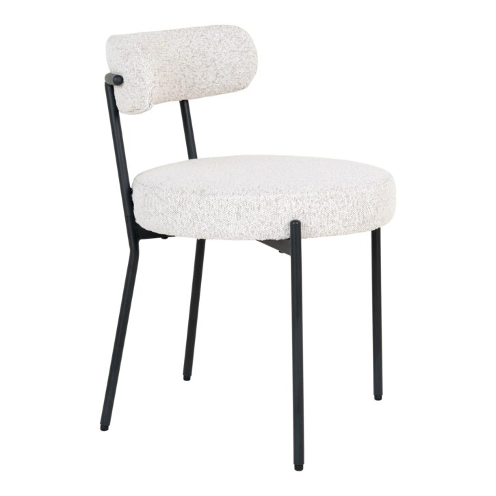 witte eetkamerstoelen, set van 2 stoelen, stoelen, Eetkamer stoel, eetkamerstoelen, eetkamerstoel bouclé, eetstoel,