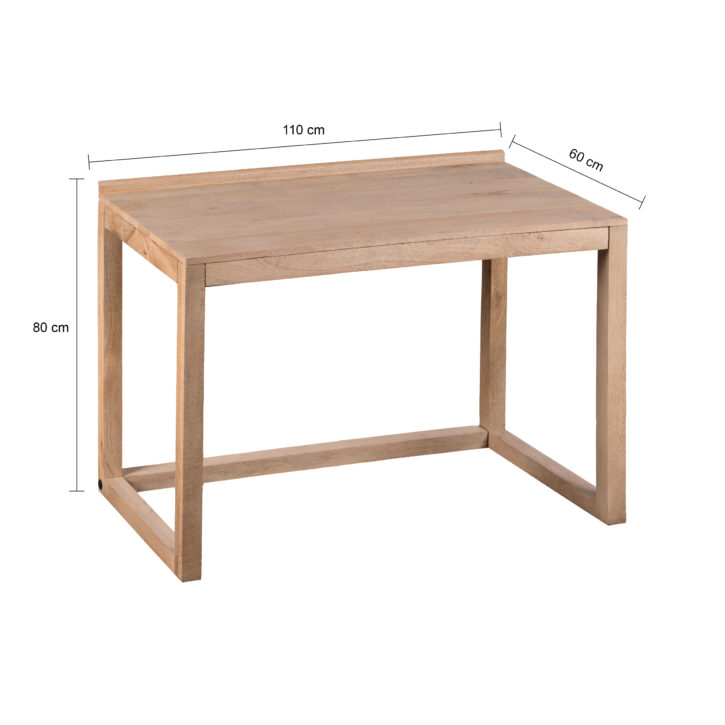 bureau, houten bureau, bureau hout, - afmeting