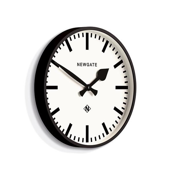 Newgate Black Station Wall Clock | Black - Skew