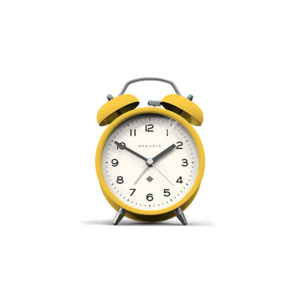 Modern Alarm Clock - Bright Colour Yellow - Silent 'No Tick' - Newgate Echo CBM134CHY