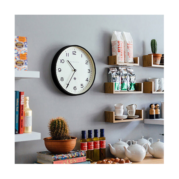 Modern Black Wall Clock - Minimalist - Newgate Echo NUMTHR129K (homeware) 1 copy