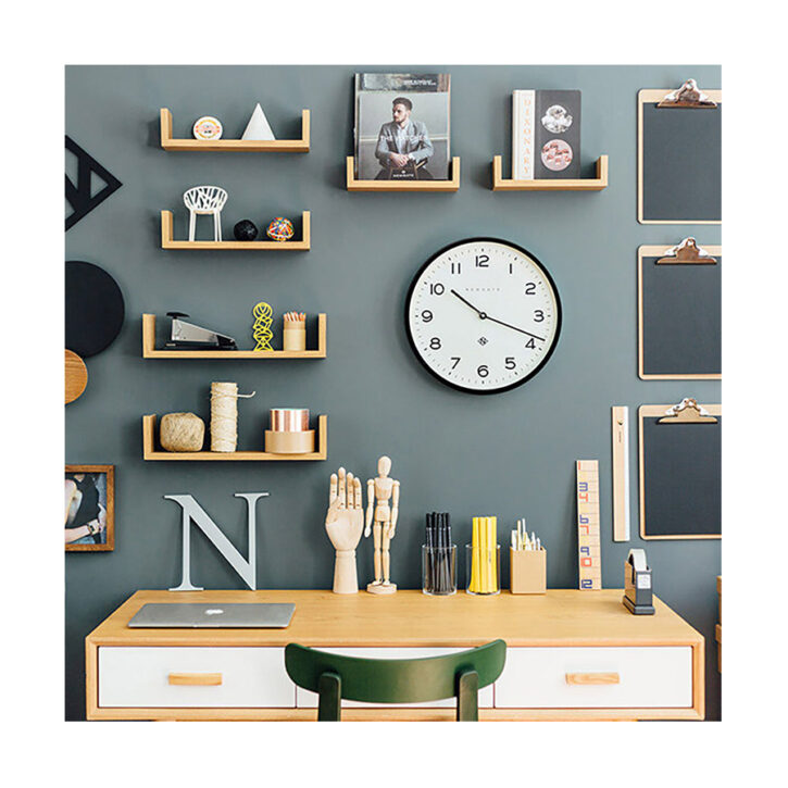 Modern Black Wall Clock - Minimalist - Newgate Echo NUMTHR129K (room decor) 1 copy