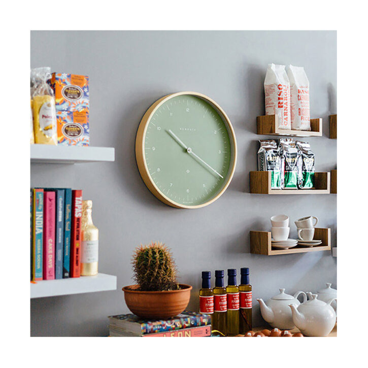 Modern Scandi Wall Clock - Plywood & Green - Newgate Mr Clarke MRC133PLY40 (homeware) 1 copy