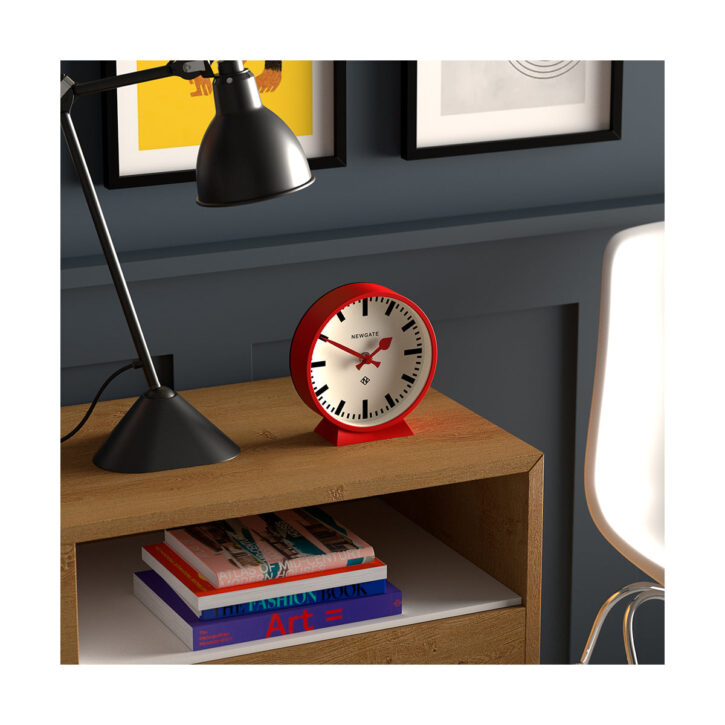 Railway M Mantel Clock | Red | Style Shot 2