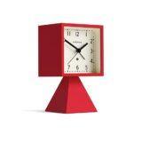 Brian | Mid-Century Retro Alarm/Desk Clock | Matt Fire Engine Red | Skew