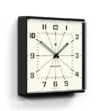 Mid-Century Wall Clock | Cream Dial & Black Case | Skew