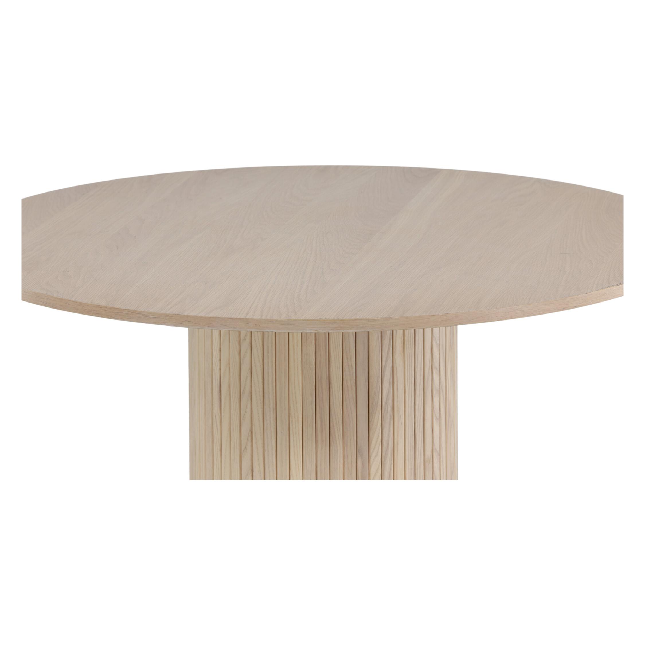 Ronde eettafel whitewash fineer afbeelding 13