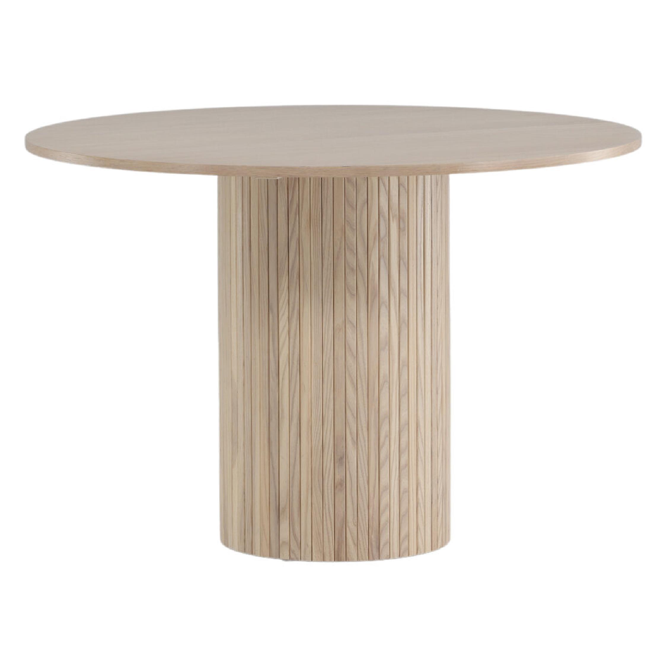 Ronde eettafel whitewash fineer afbeelding 6