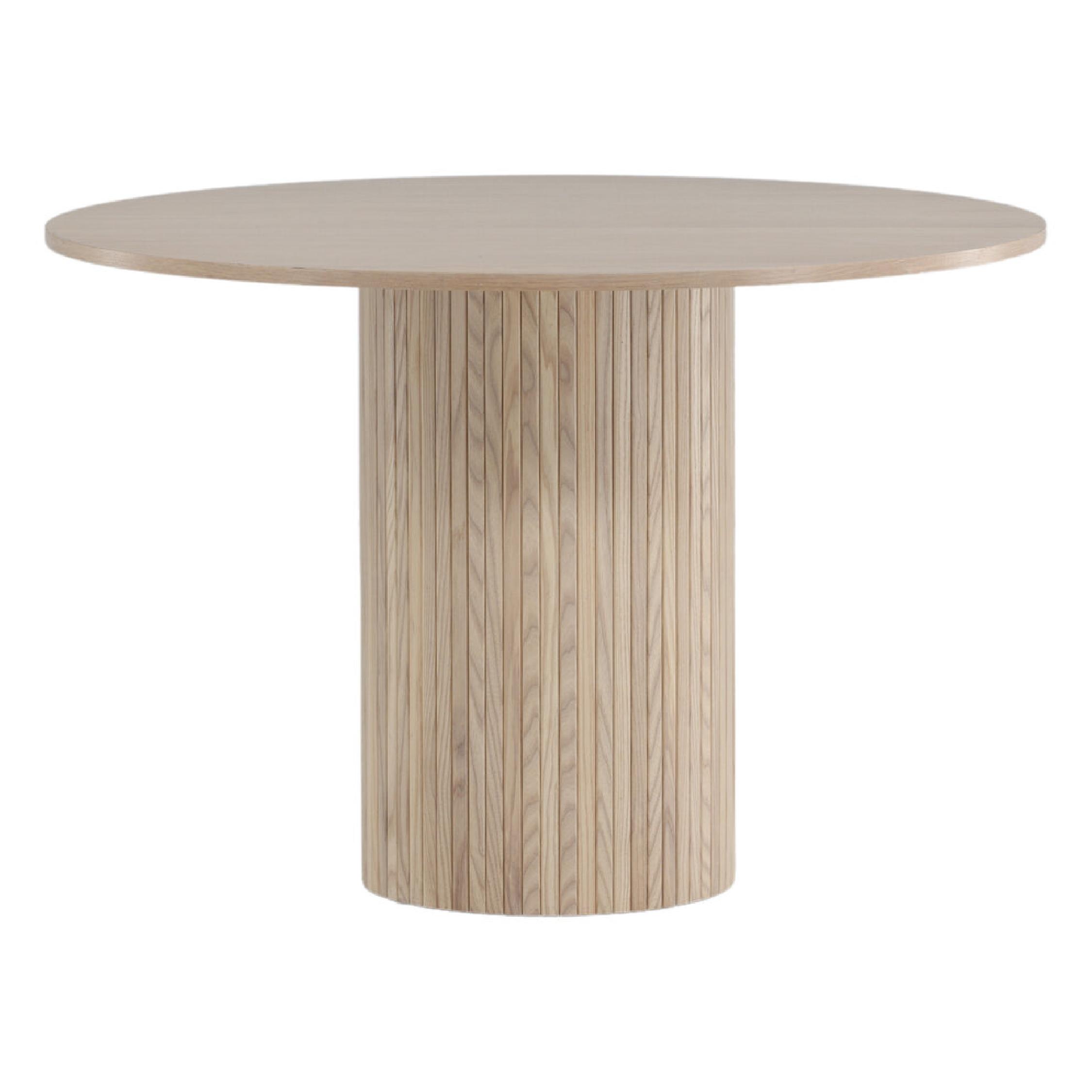 Ronde eettafel whitewash fineer afbeelding 7