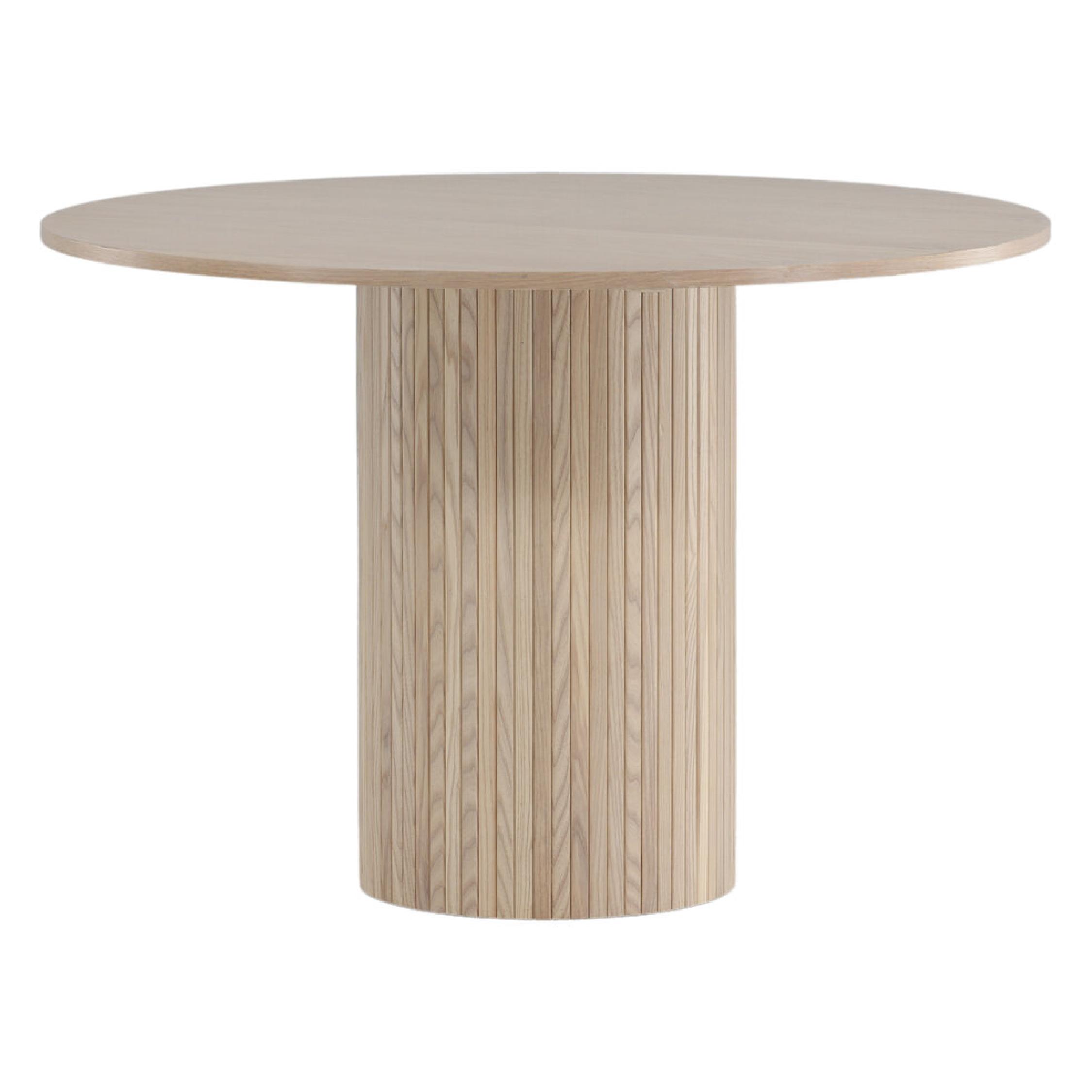 Ronde eettafel whitewash fineer afbeelding 8