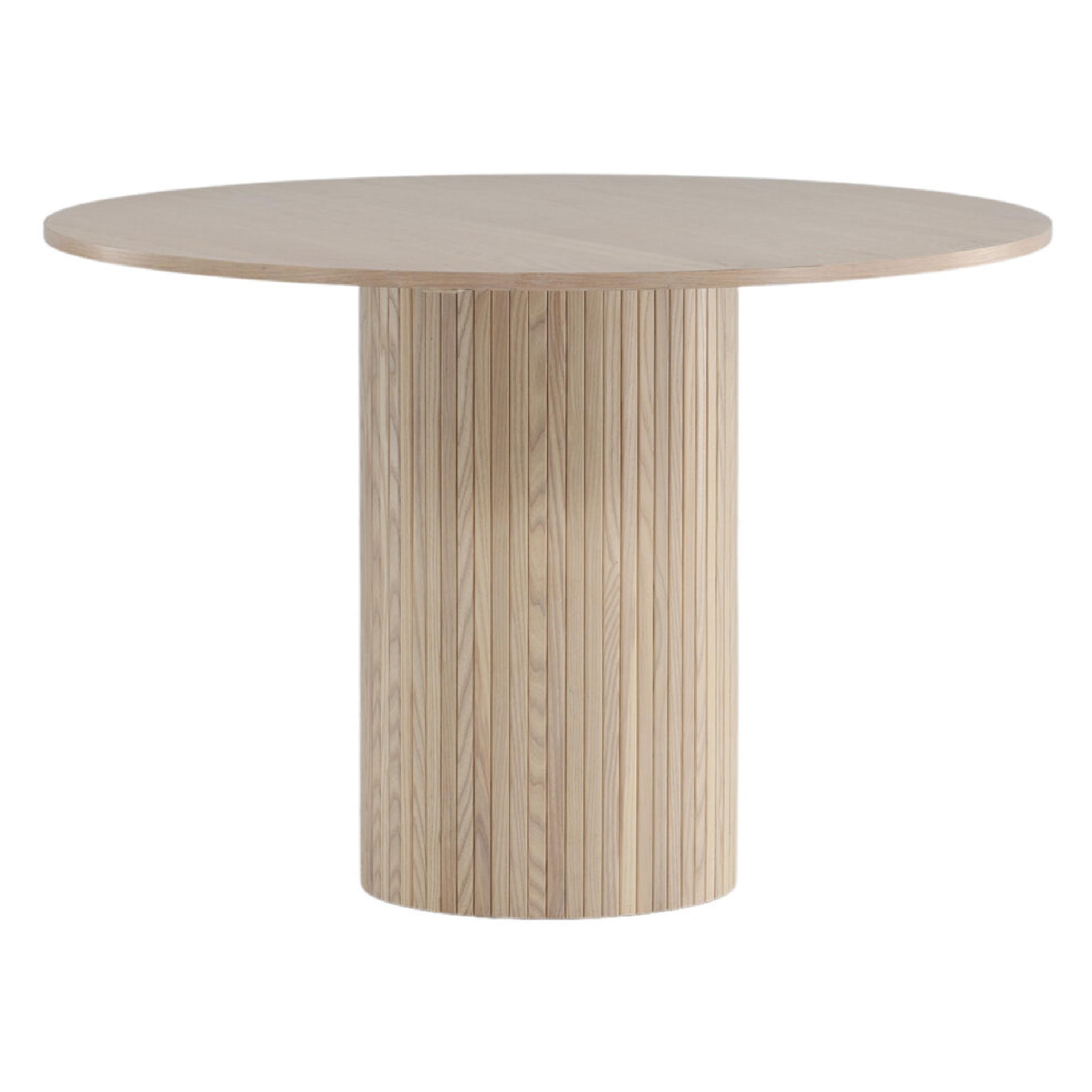 Ronde eettafel whitewash fineer afbeelding 9