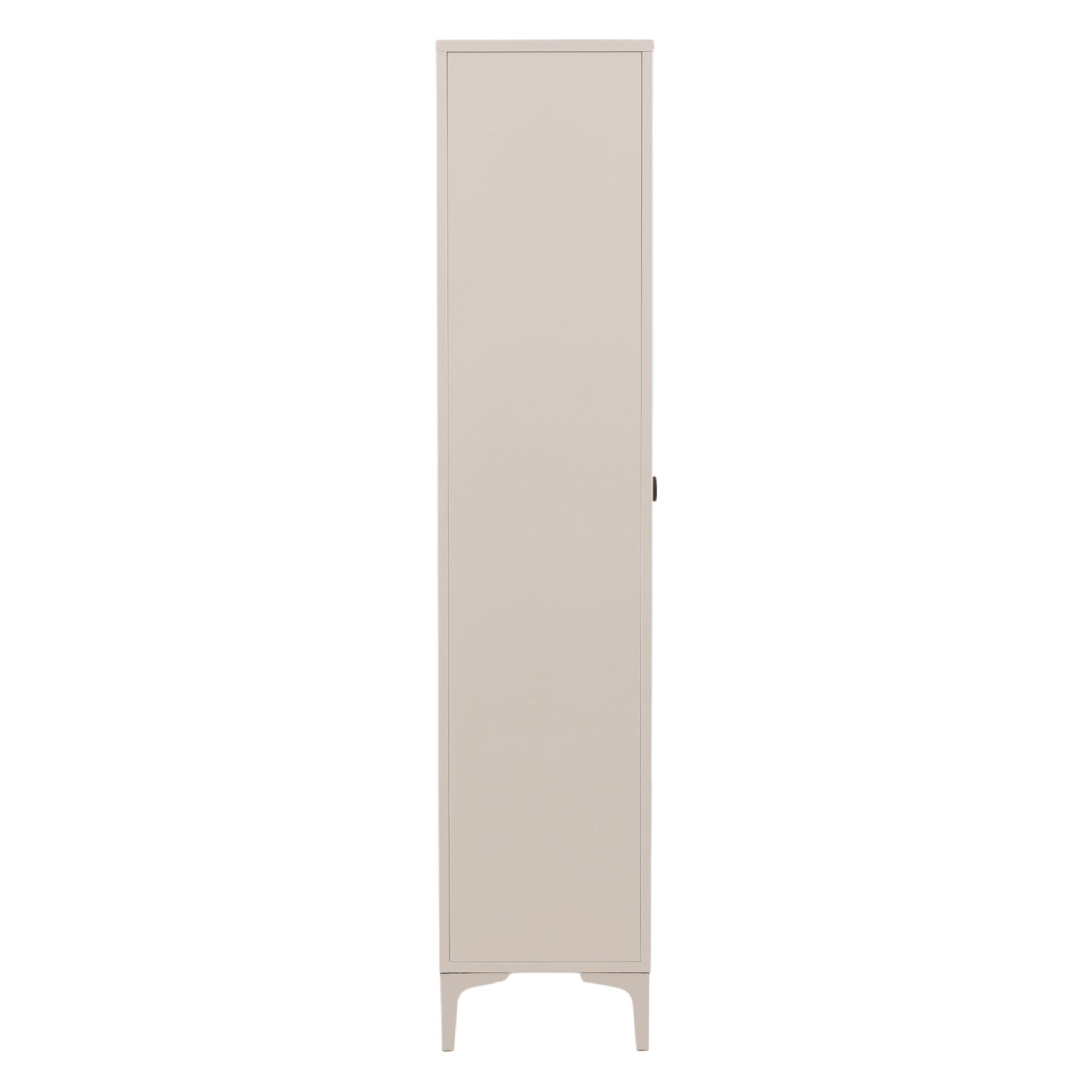 Elegante vitrinekast beige staal afbeelding 10