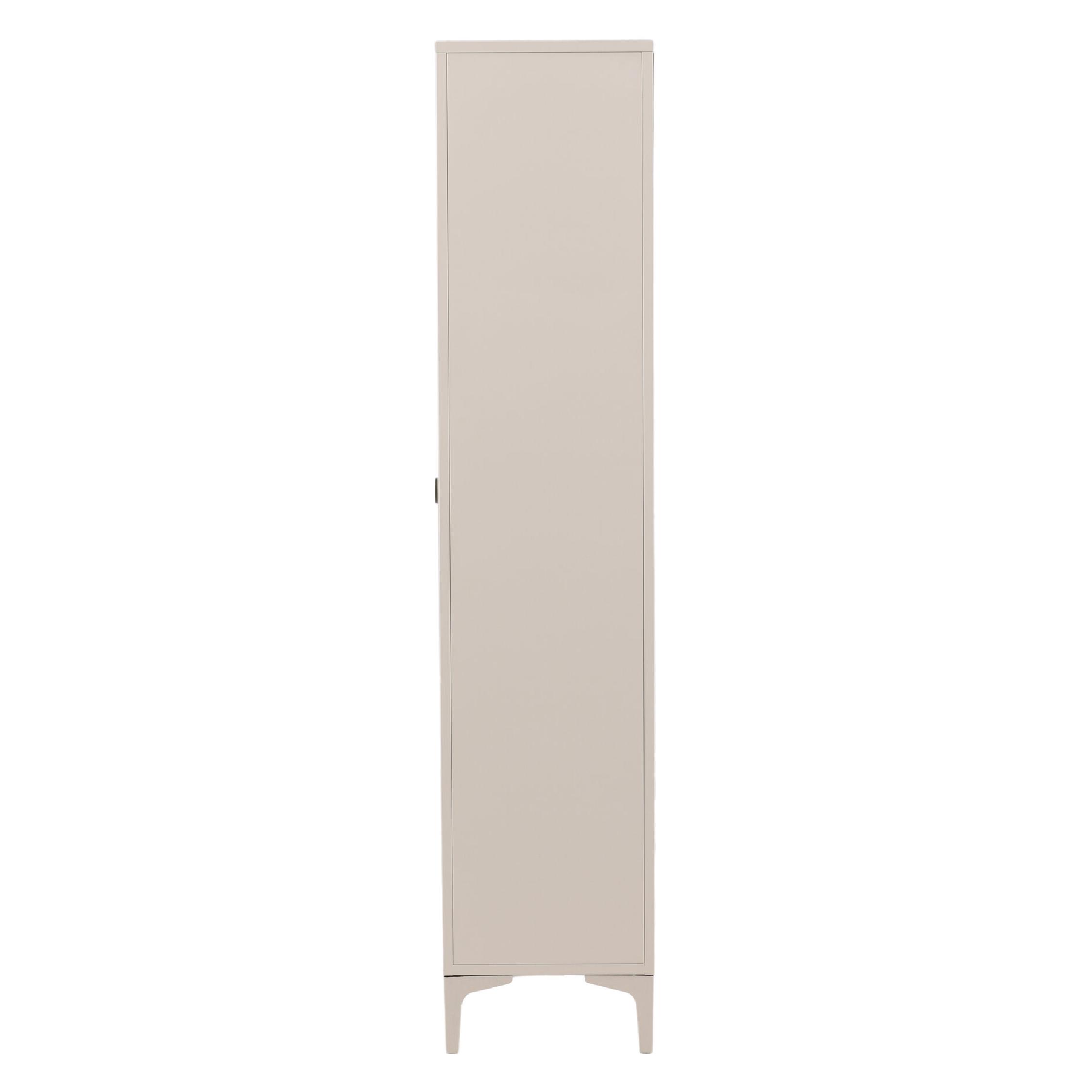 Elegante vitrinekast beige staal afbeelding 4