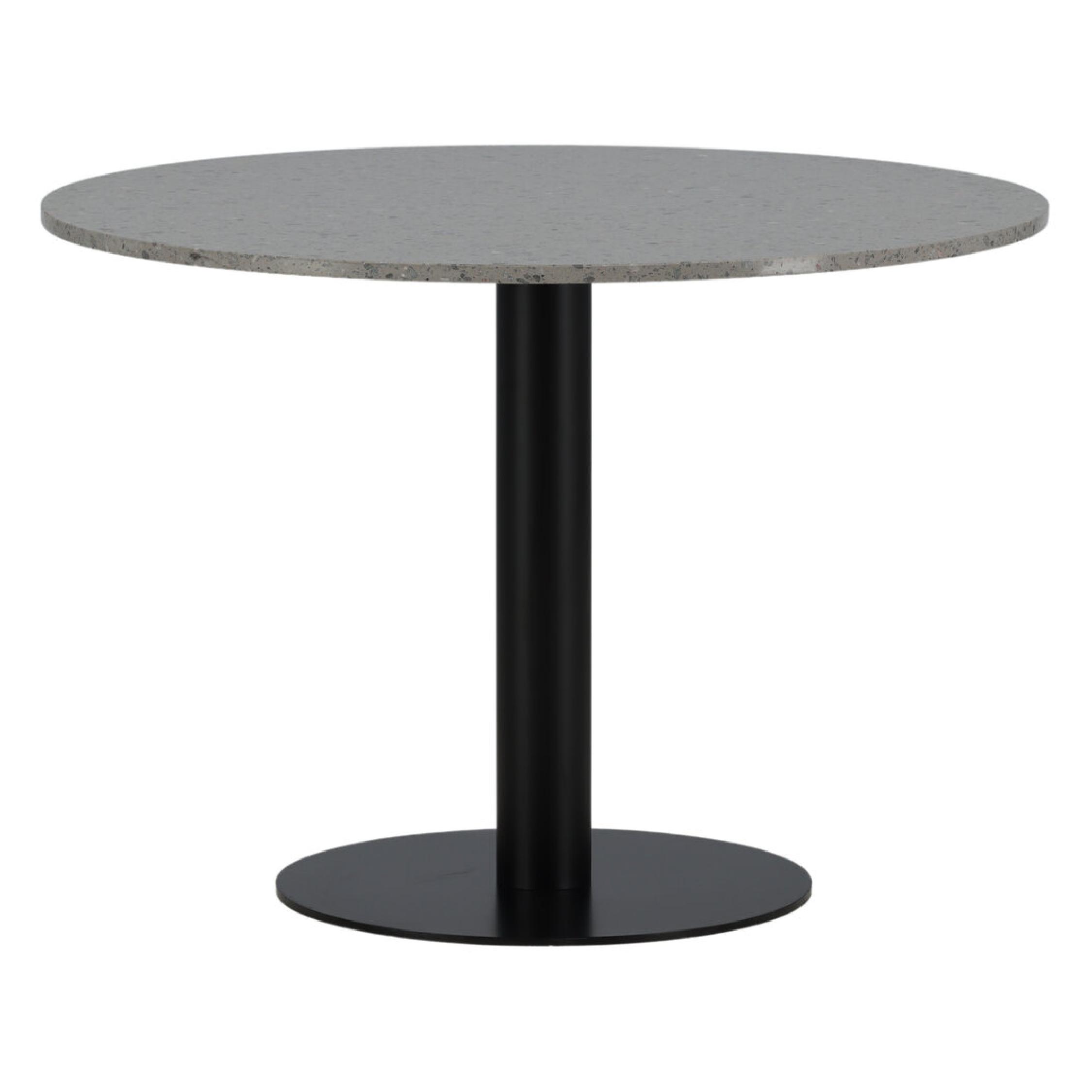 Ronde grijze terrazzo eettafel afbeelding 10