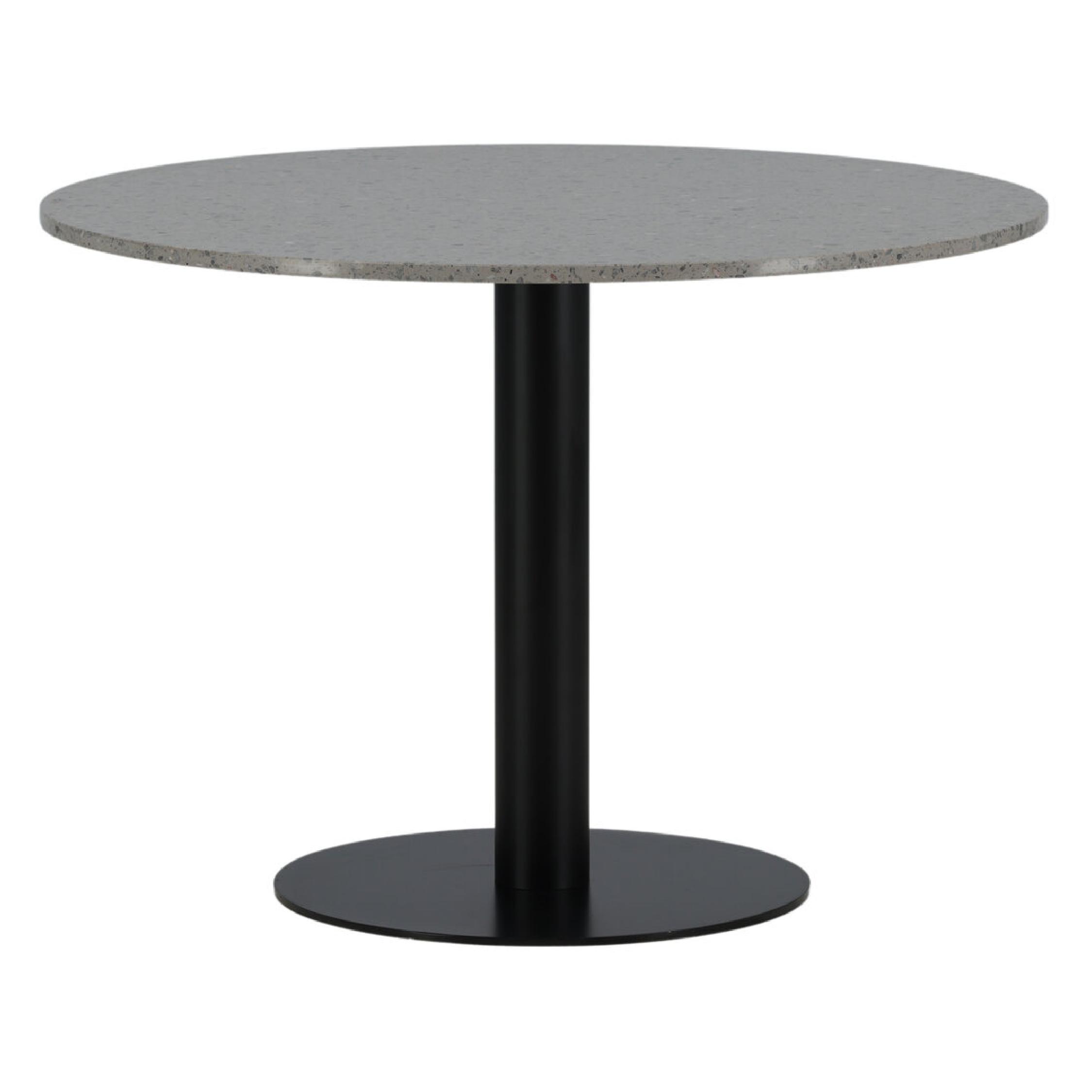 Ronde grijze terrazzo eettafel afbeelding 11