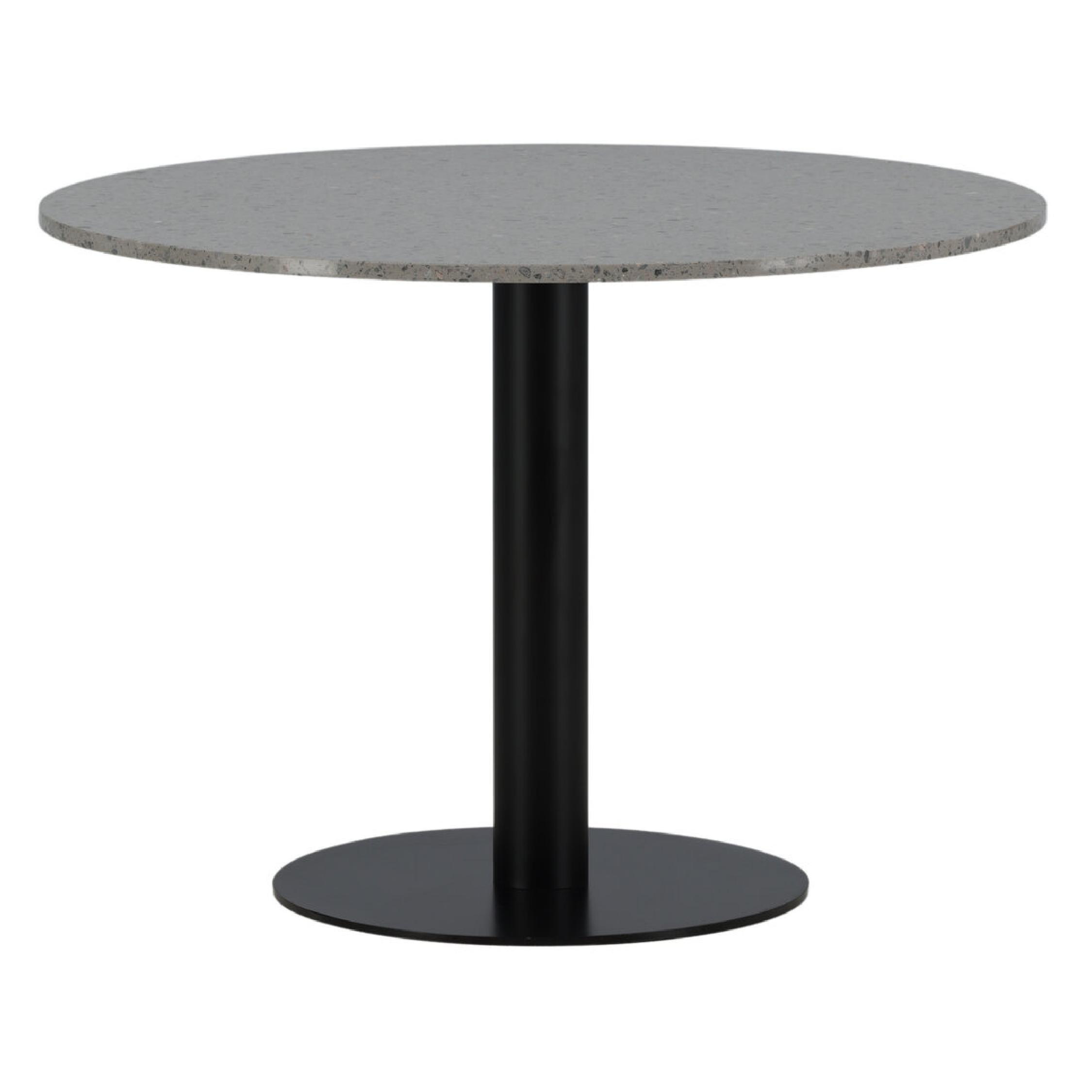 Ronde grijze terrazzo eettafel afbeelding 12