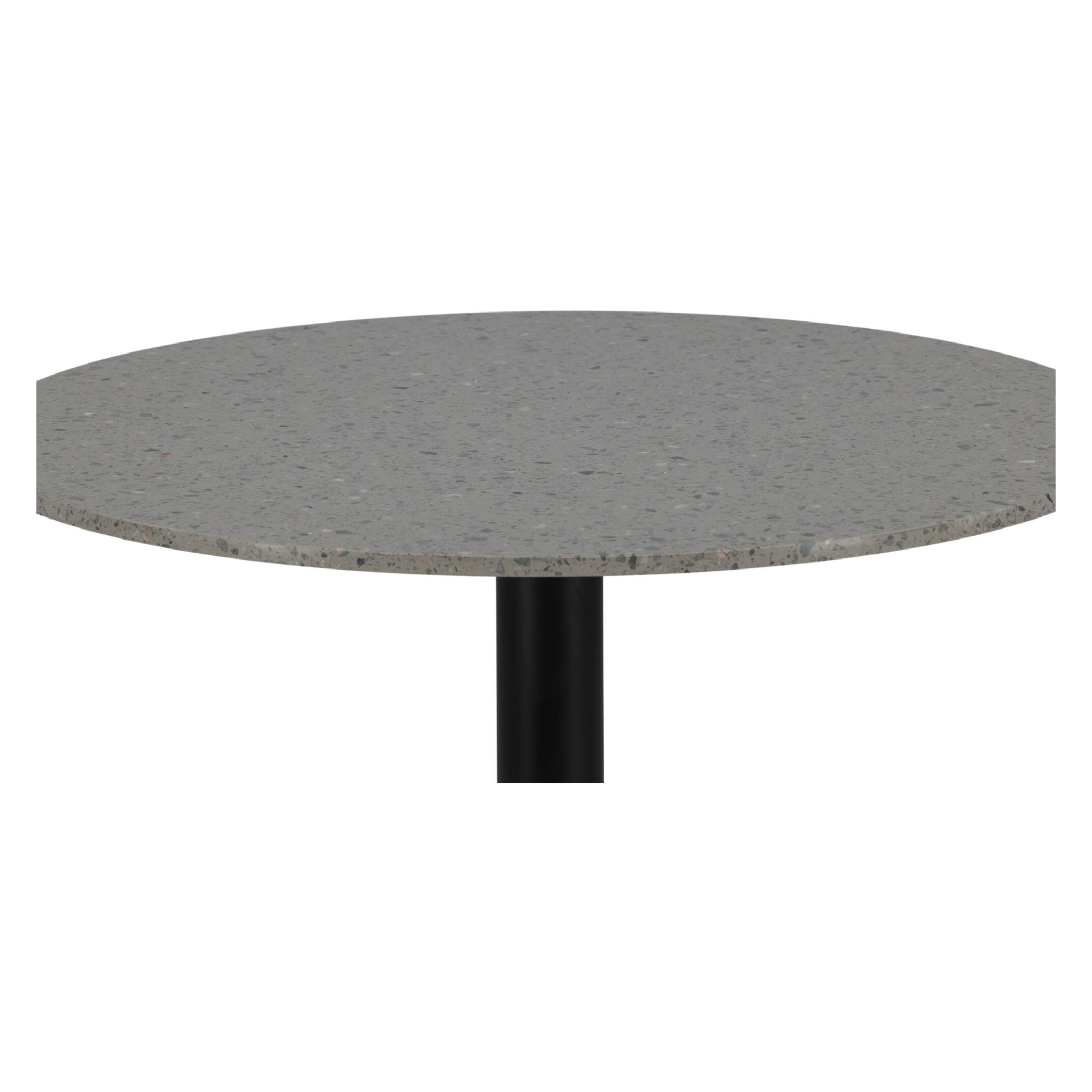 Ronde grijze terrazzo eettafel afbeelding 13