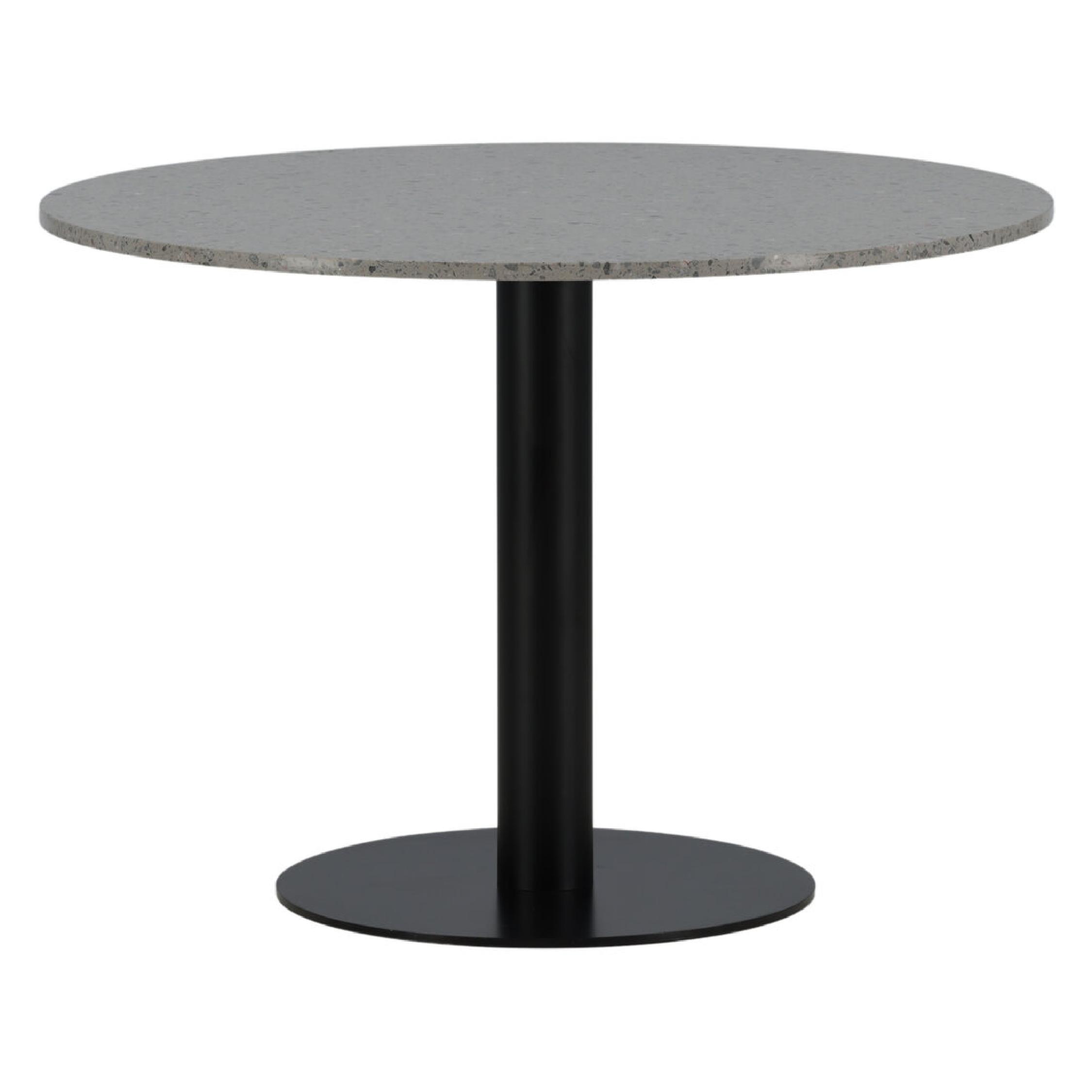 Ronde grijze terrazzo eettafel afbeelding 1