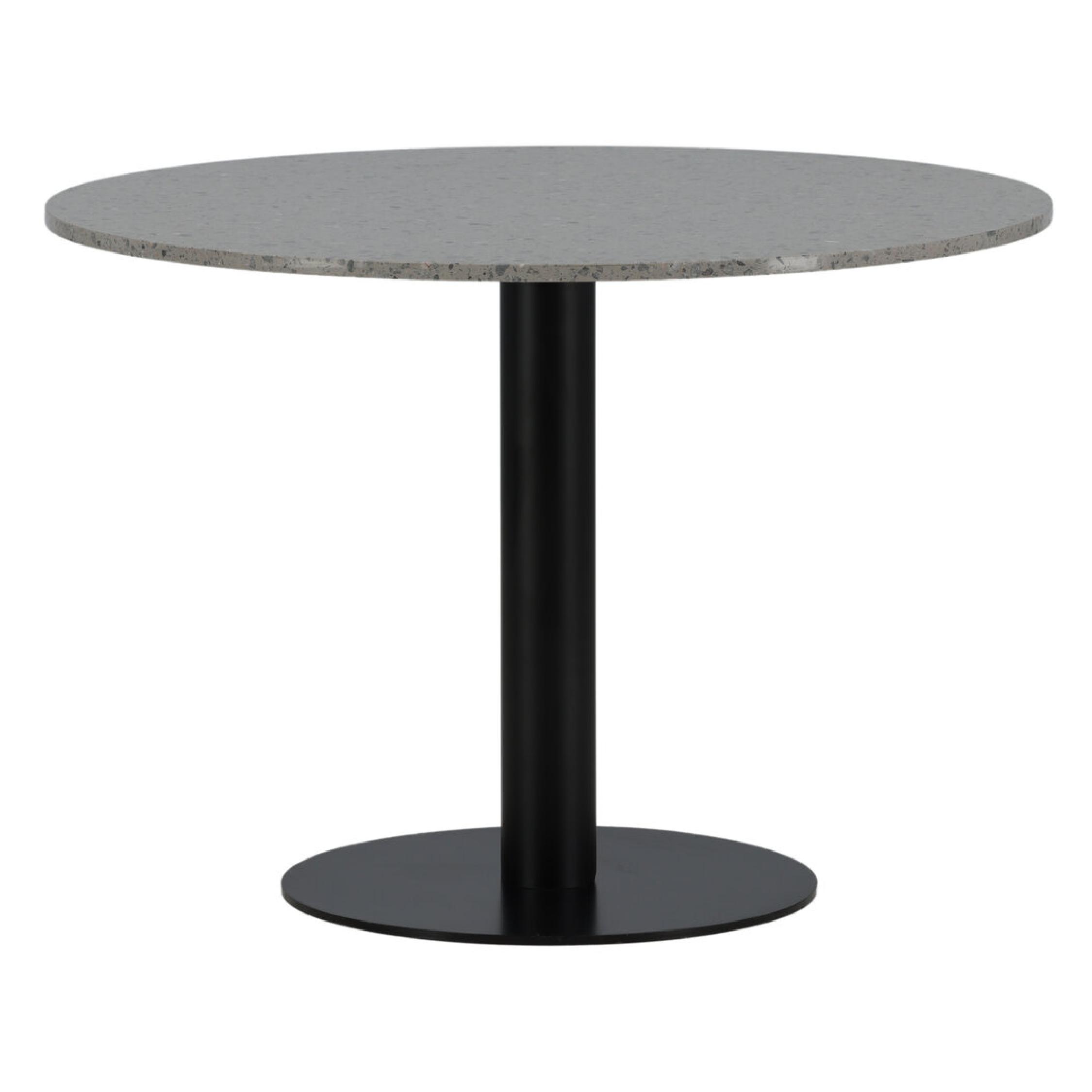 Ronde grijze terrazzo eettafel afbeelding 2