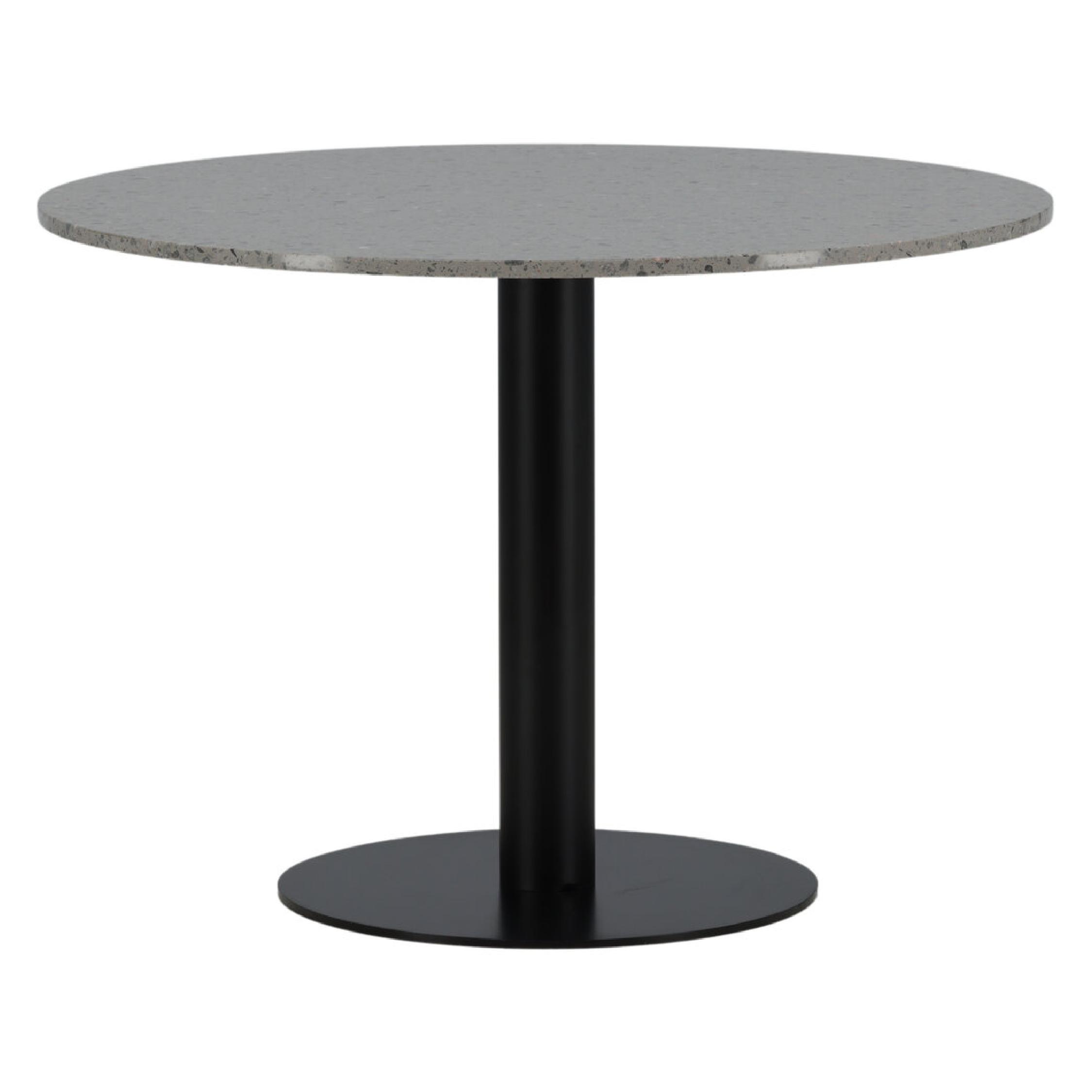 Ronde grijze terrazzo eettafel afbeelding 4