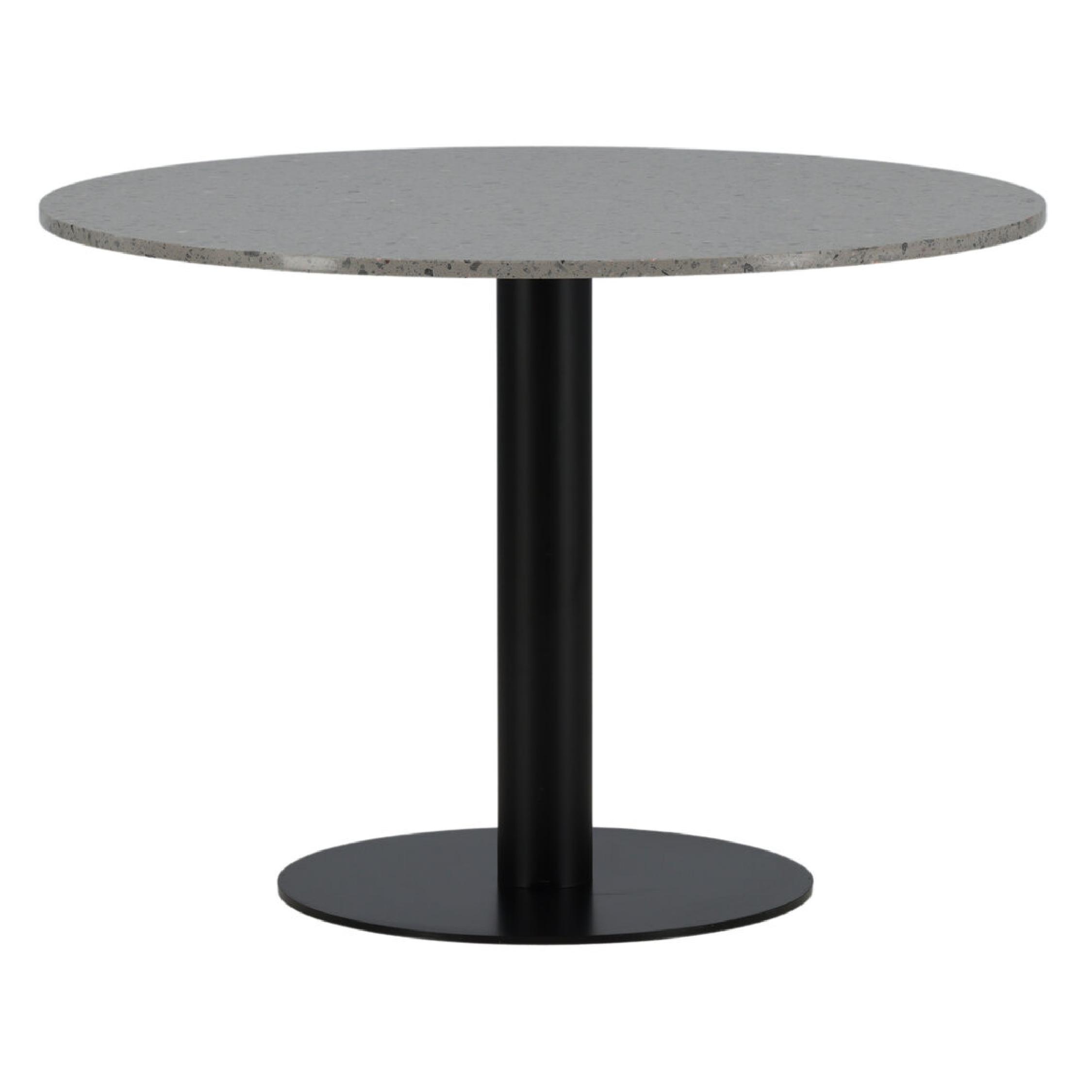 Ronde grijze terrazzo eettafel afbeelding 5