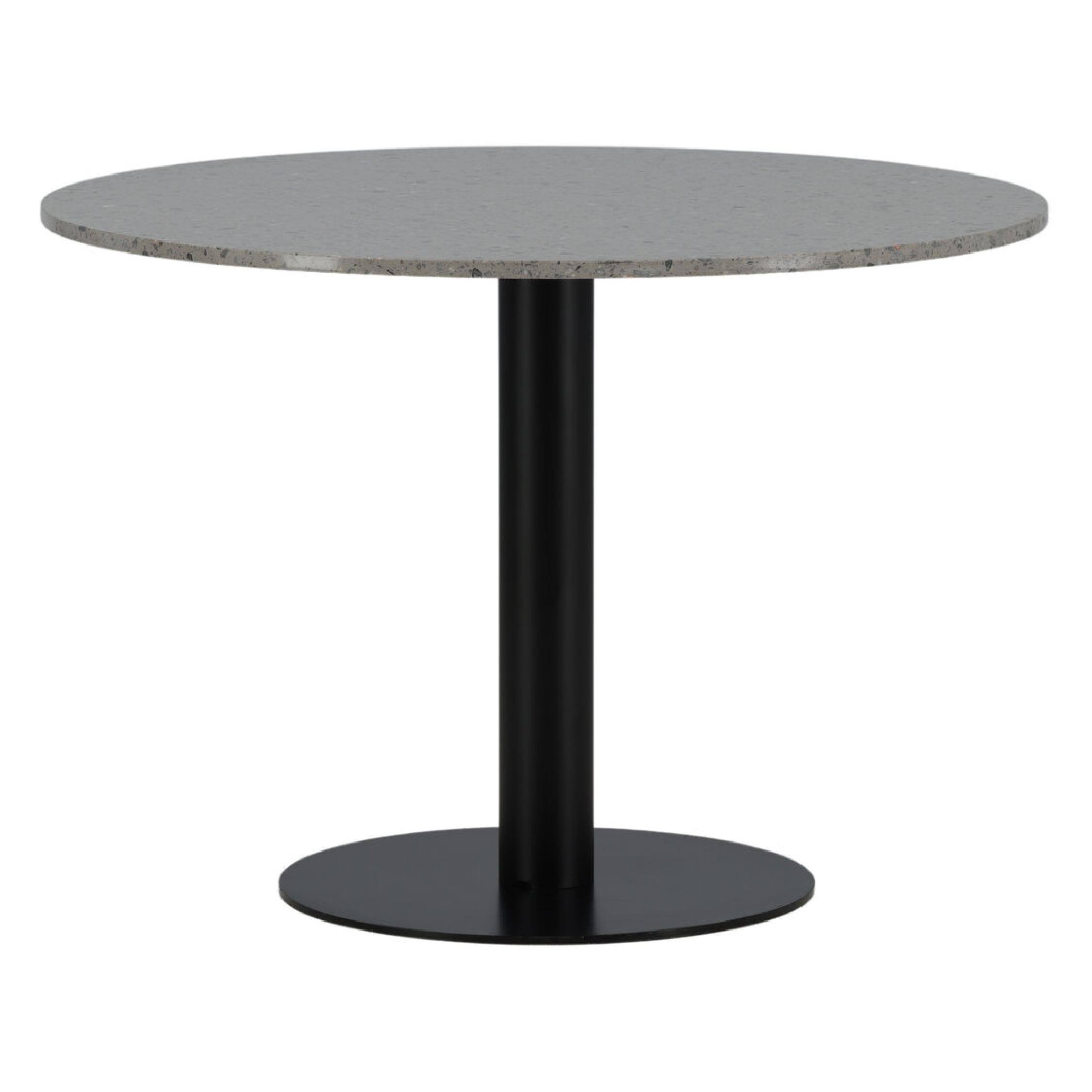 Ronde grijze terrazzo eettafel afbeelding 6