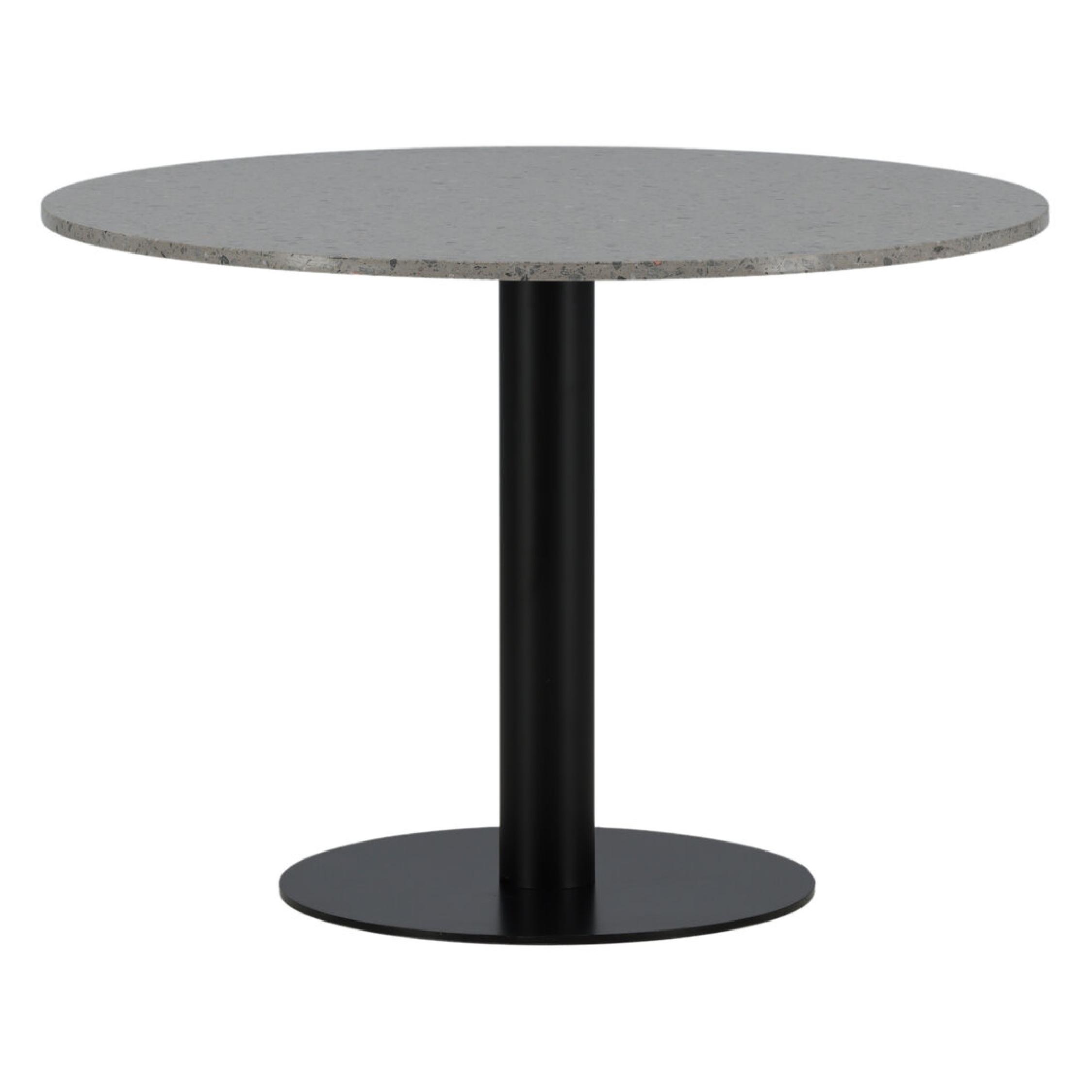 Ronde grijze terrazzo eettafel afbeelding 7