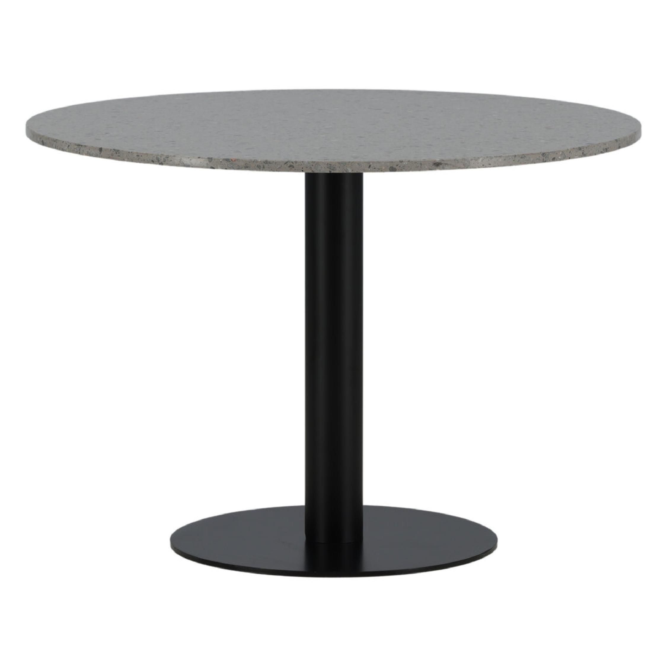 Ronde grijze terrazzo eettafel afbeelding 8