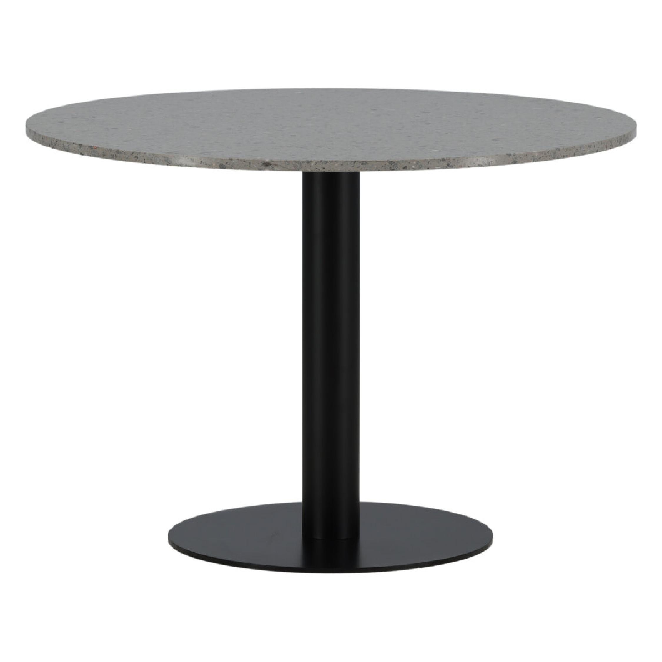 Ronde grijze terrazzo eettafel afbeelding 9