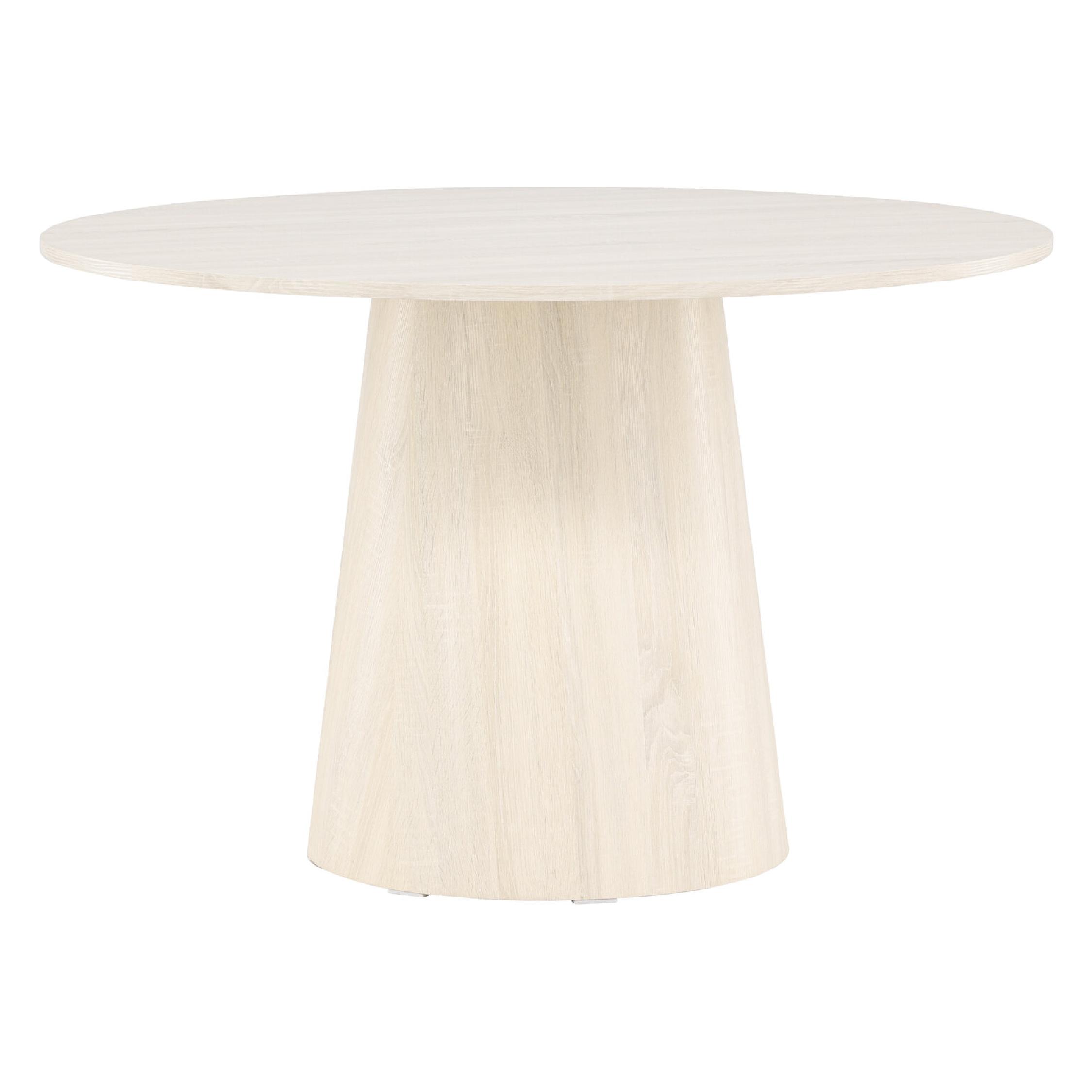 Ronde whitewash eettafel afbeelding 3