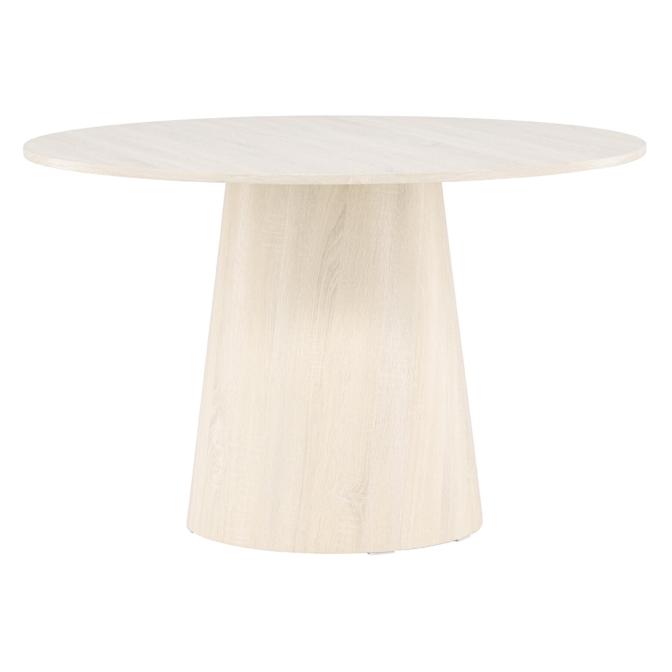 Ronde whitewash eettafel afbeelding 6