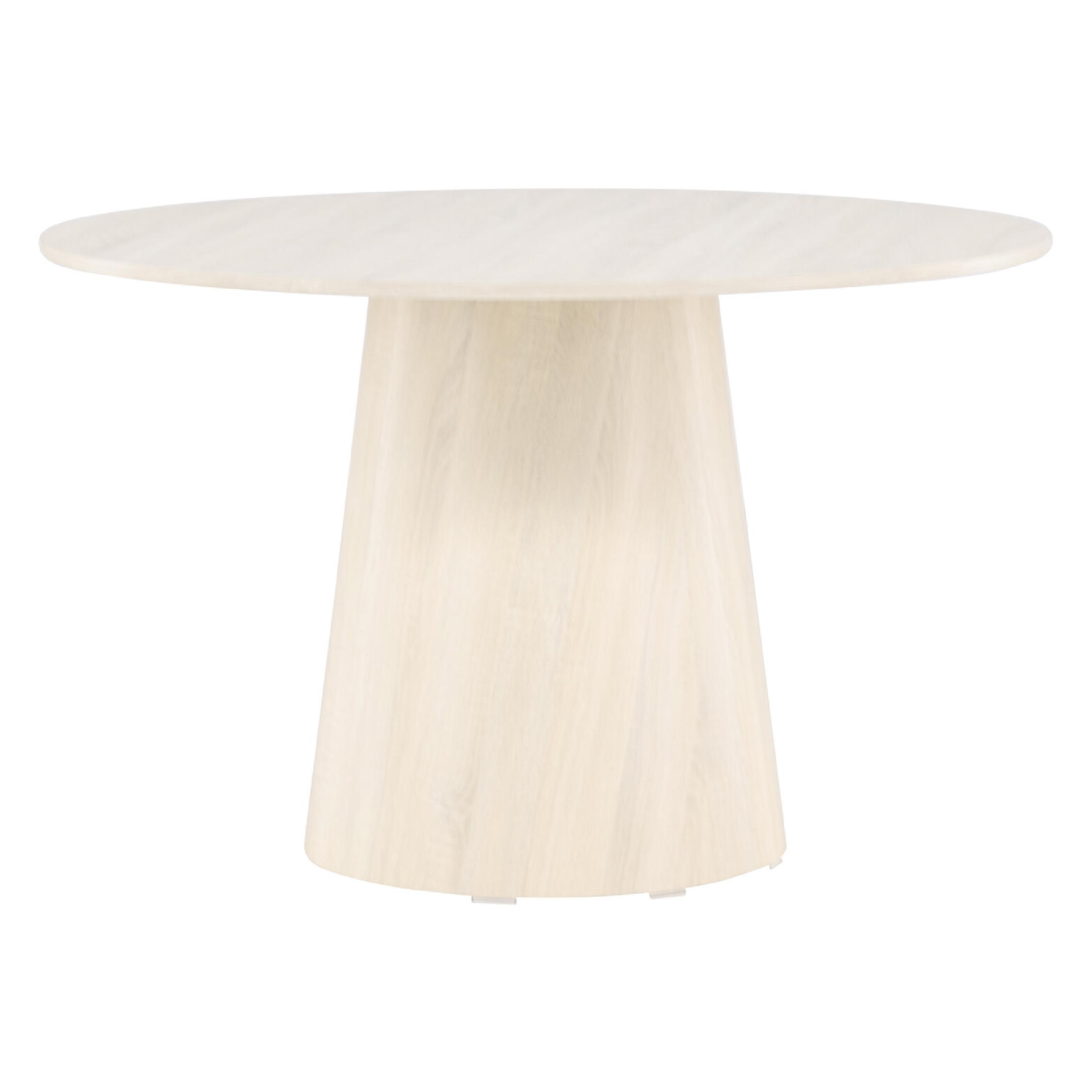 Ronde whitewash eettafel afbeelding 7