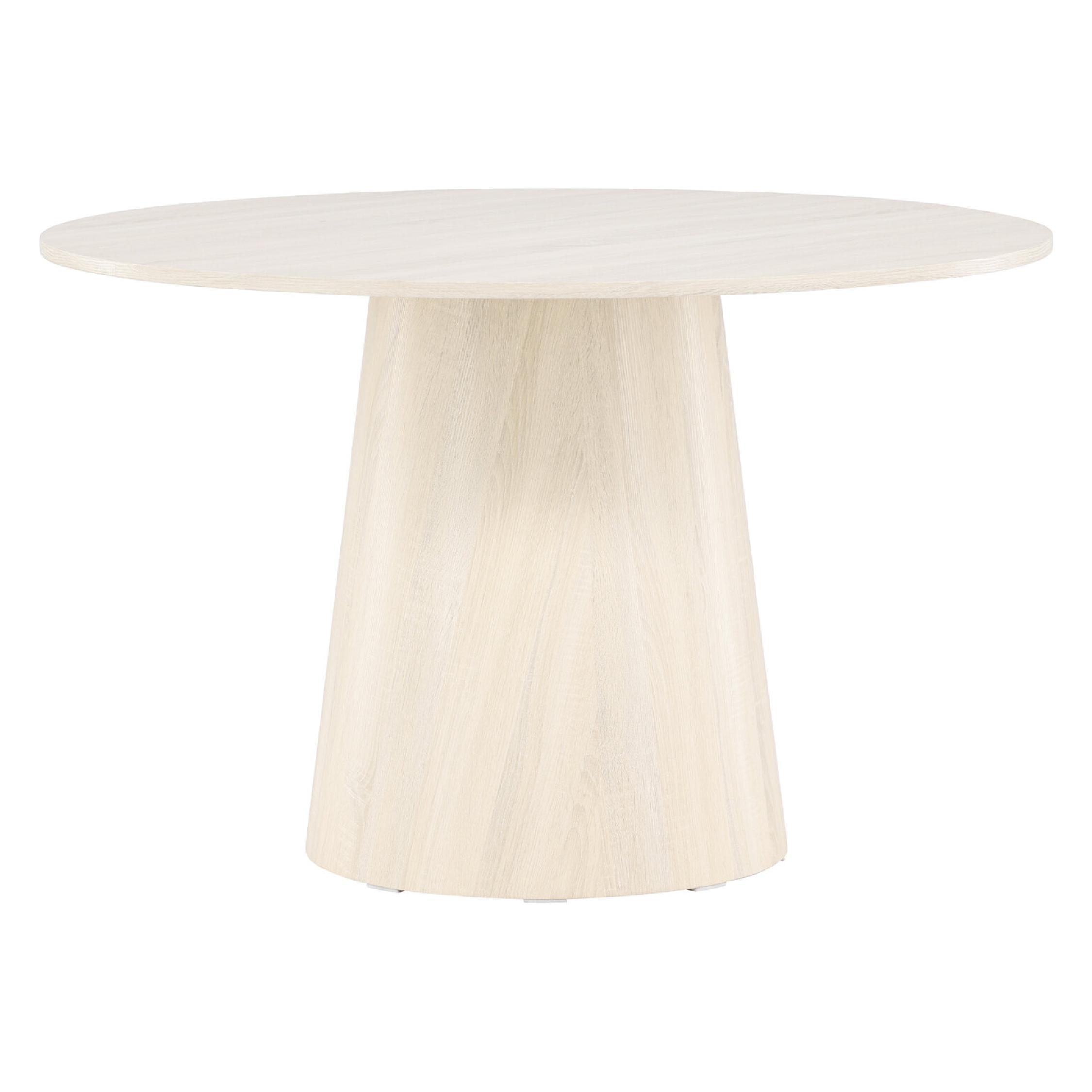 Ronde whitewash eettafel afbeelding 8