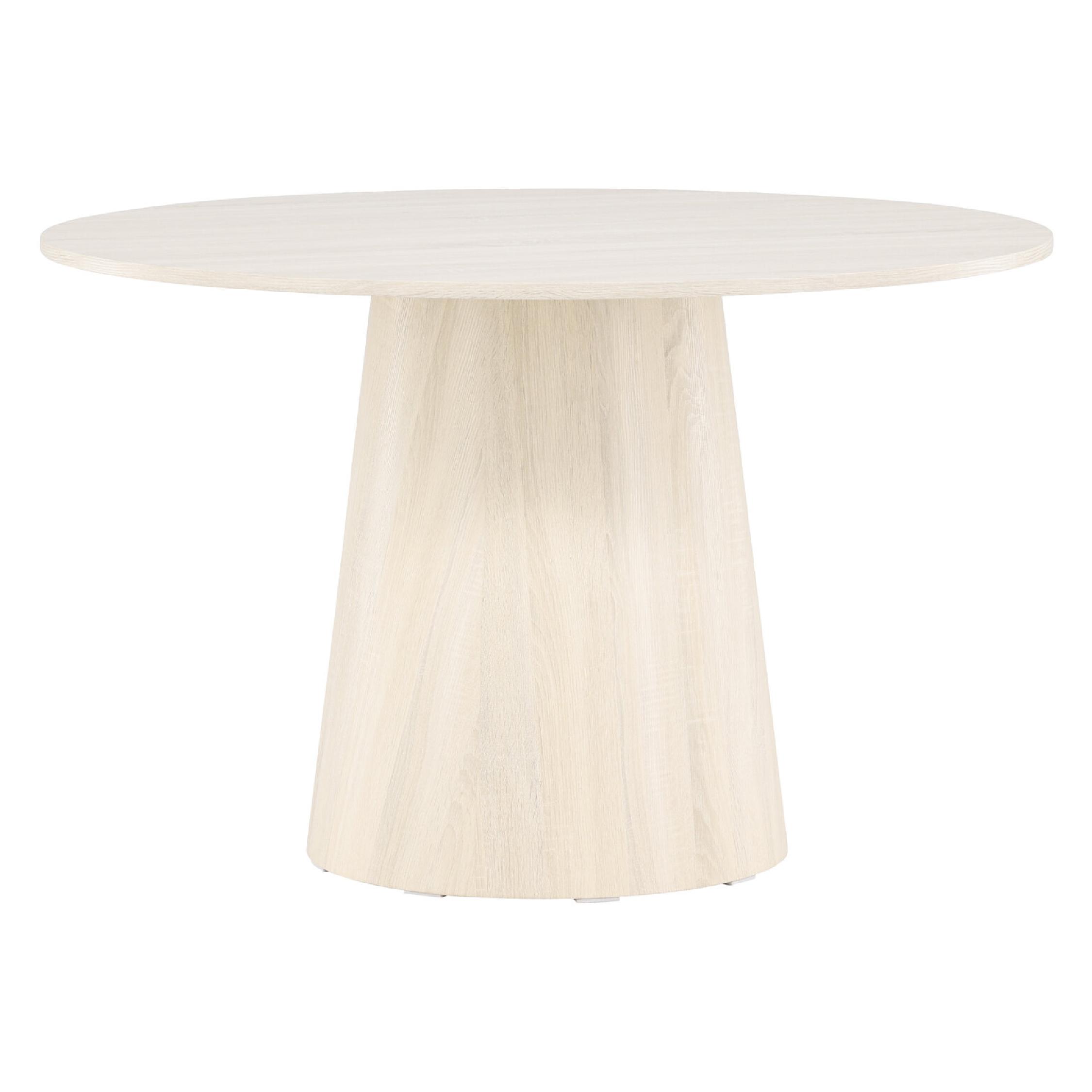 Ronde whitewash eettafel afbeelding 9