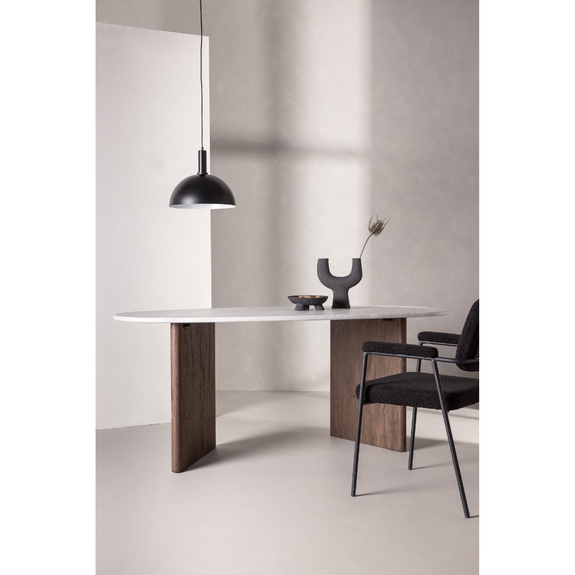 Scandinavische eettafel lichtgrijs betonlook afbeelding 13