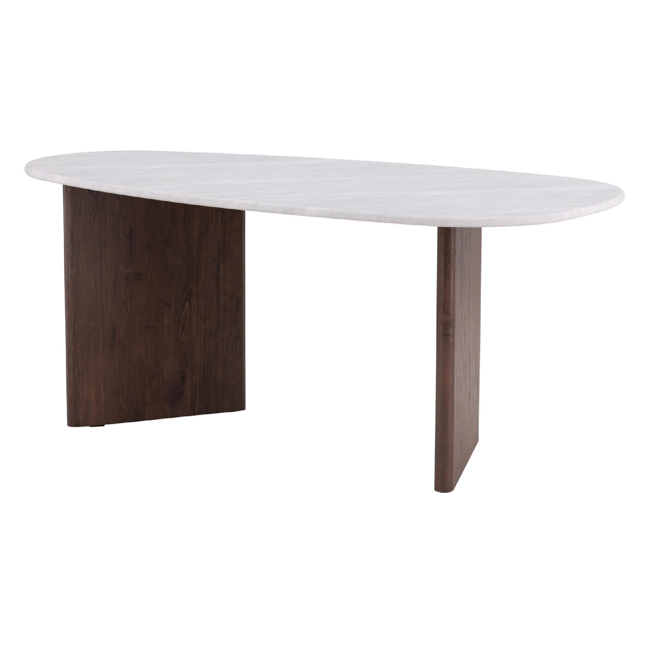 Scandinavische eettafel lichtgrijs betonlook afbeelding 2