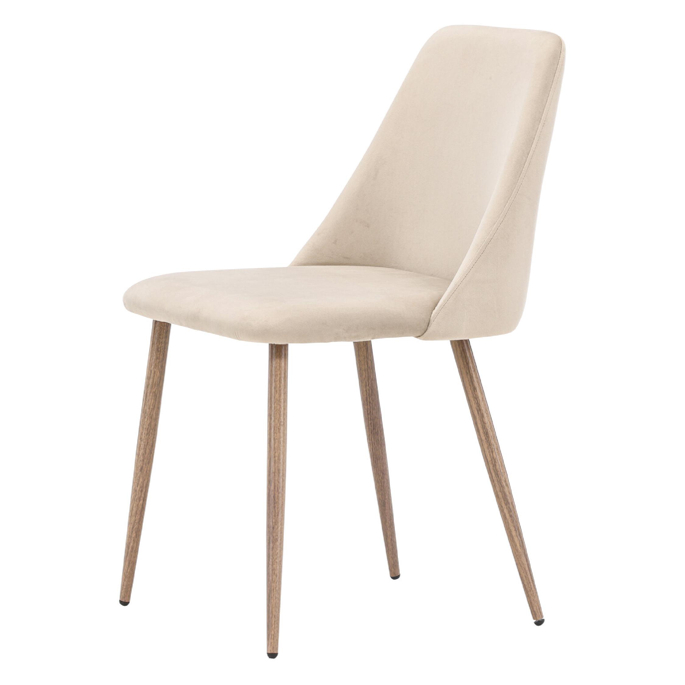 Uvia eetkamerstoelen donker walnoot mocca bruin afbeelding 3